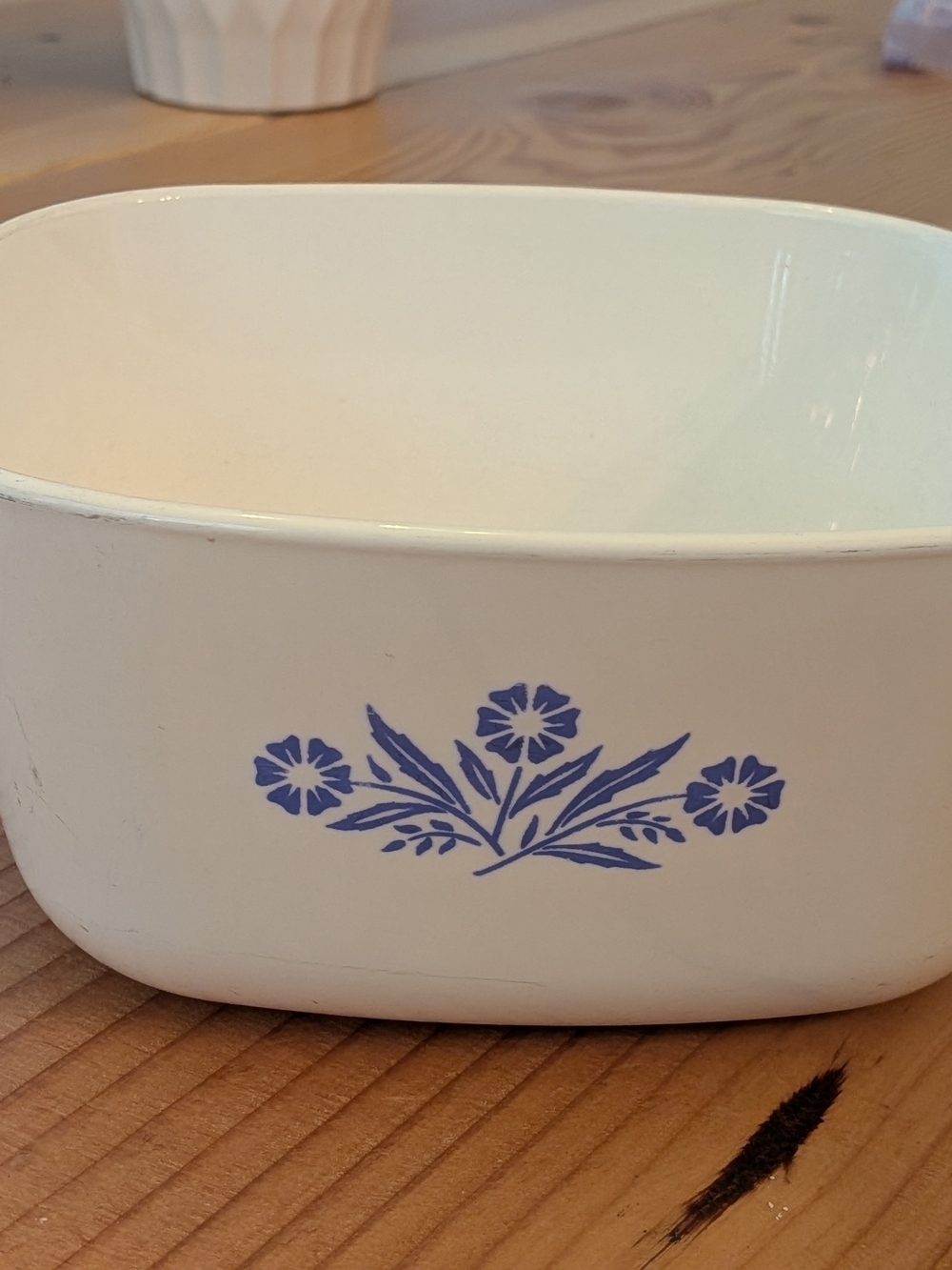 Vintage Corningware 1 1/2 Qt White Ceramic Piece with Blue Backstamp
